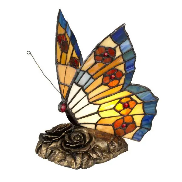Nowy QZ-OBUTTERFLY-TL Lampy Tiffany Animal Butterfly Lampa Tiffany Elstead - Mega RABATY w koszyku %