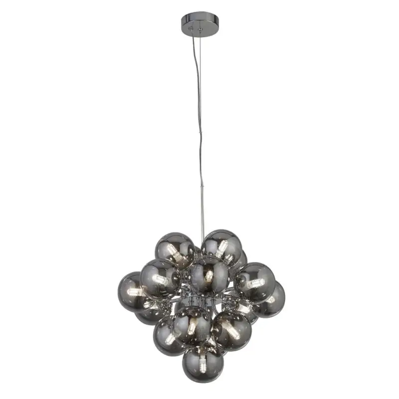52131-17SM Berry 17Lt Lampa wisząca - Chrome & Smoke szkło Searchlight Niska cena