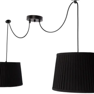 Gillo lampa wisząca czarny 2x40w e27 abażur czarny Cena promocyjna