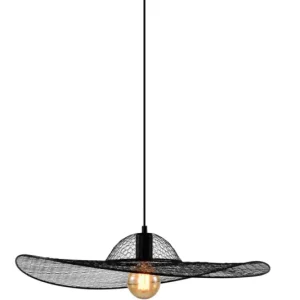 Rabat Lampa wisząca DECO designerska– czarny klosz kapelusz – nowoczesne oświetlenie salonu i sypialni E27