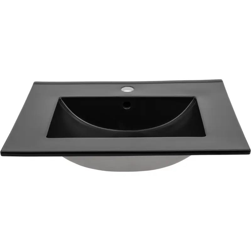 Premium Umywalka ceramiczna LAVA BLACK 80